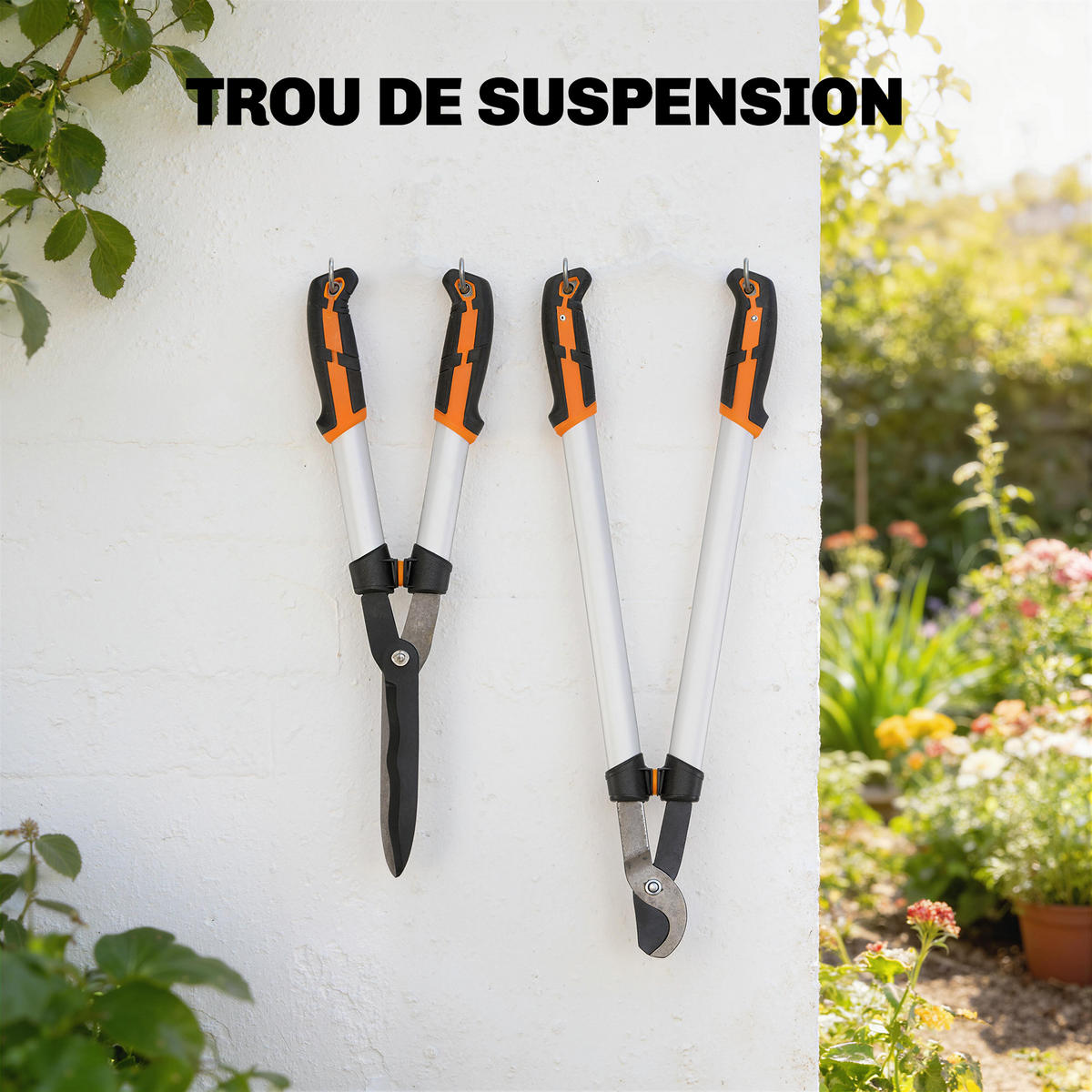 HECKENSCHERE 4er-Set DE-13877 Aluminium - Silberfarben, Metall (18/4.5/63cm) - ComfortXL