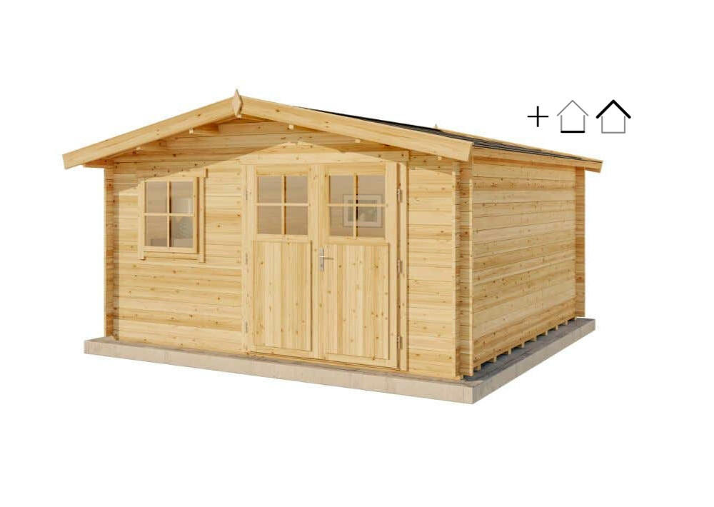 Alpholz Gartenhaus Pinien 438x222x427 cm