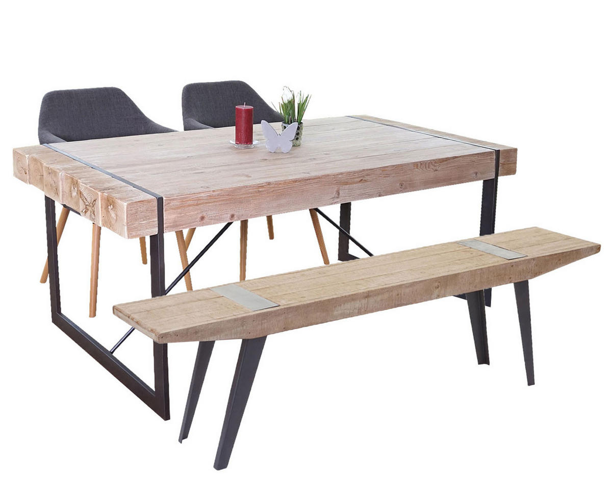 ESSZIMMERGARNITUR A15B Braun - Braun, Holz (160/80/90cm) - MCW