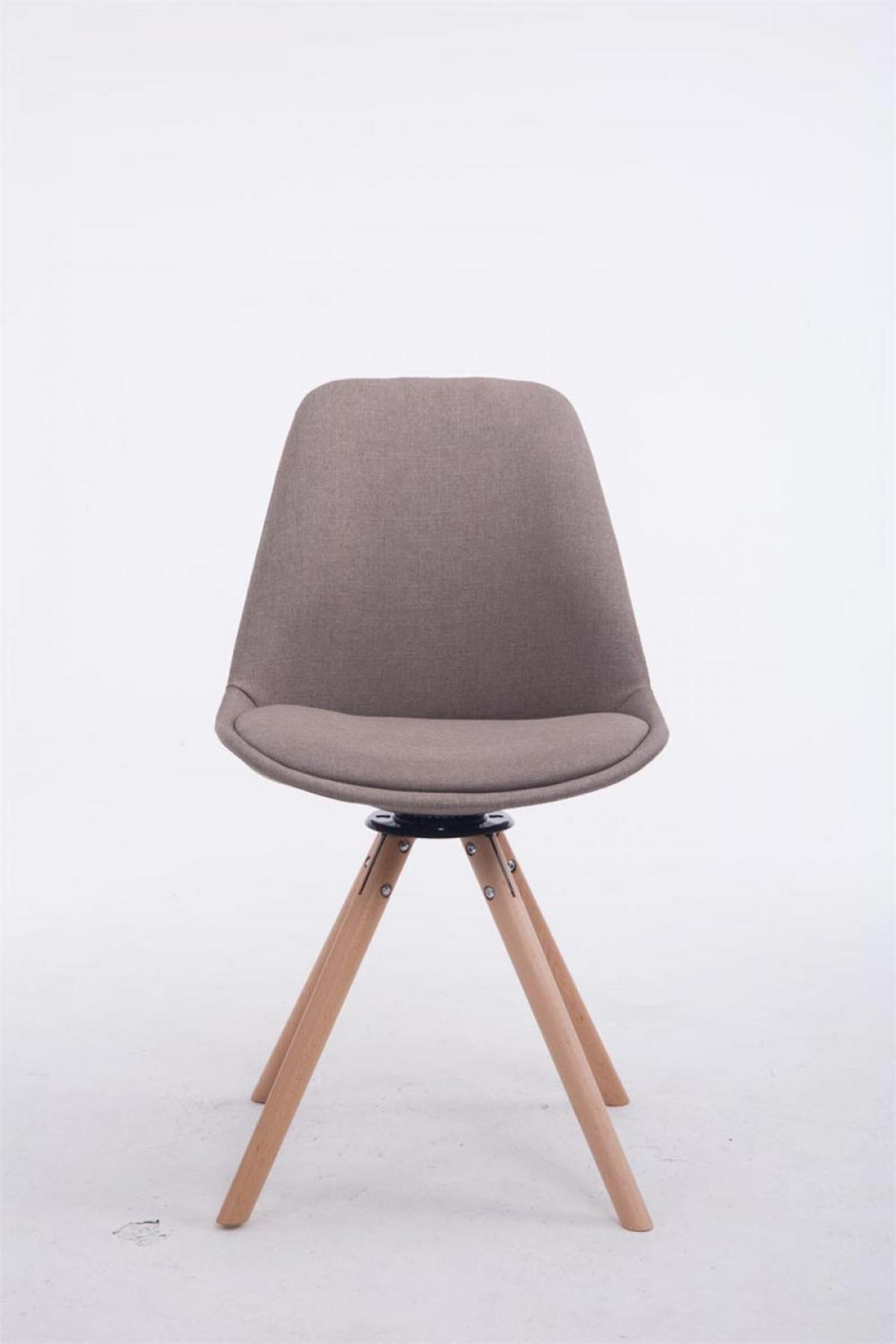 BESUCHERSTUHL Stoff taupe - Taupe/Eukalyptusholzfarben, Holz/Textil (48/84/56cm) - CLP
