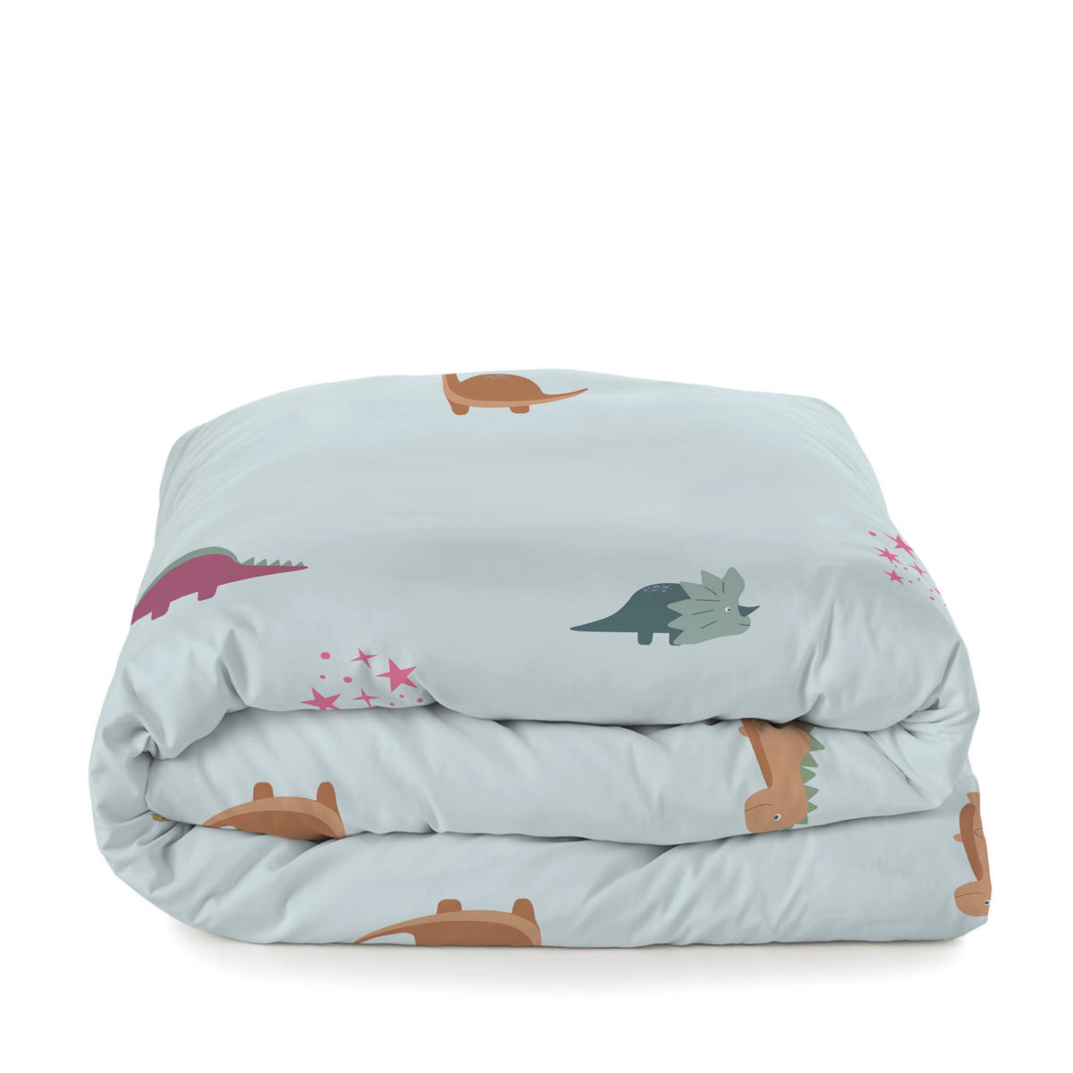 BETTBEZUG 2er-Set teiliges mini dinosaur 135/140x200 cm (standardgrösse) mehrfarbig - Multicolor, Textil (140/200cm) - Happy Friday