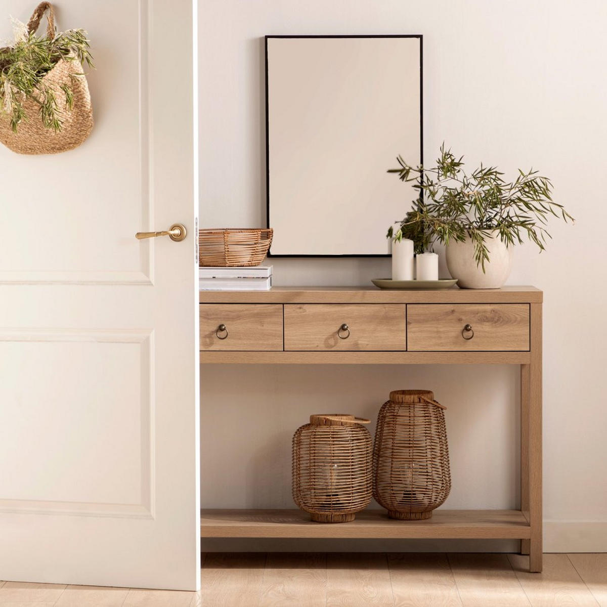 KONSOLENTISCH FÜR DIE EINGANGSHALLE Livorno Natürlich 120 cm x 85 cm - Naturfarben, Holzwerkstoff (35/120/85cm)