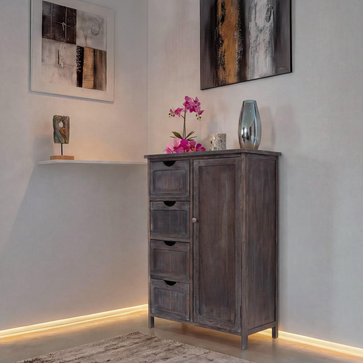 KOMMODE Braun - Braun, Holz (55/82/30cm) - MCW