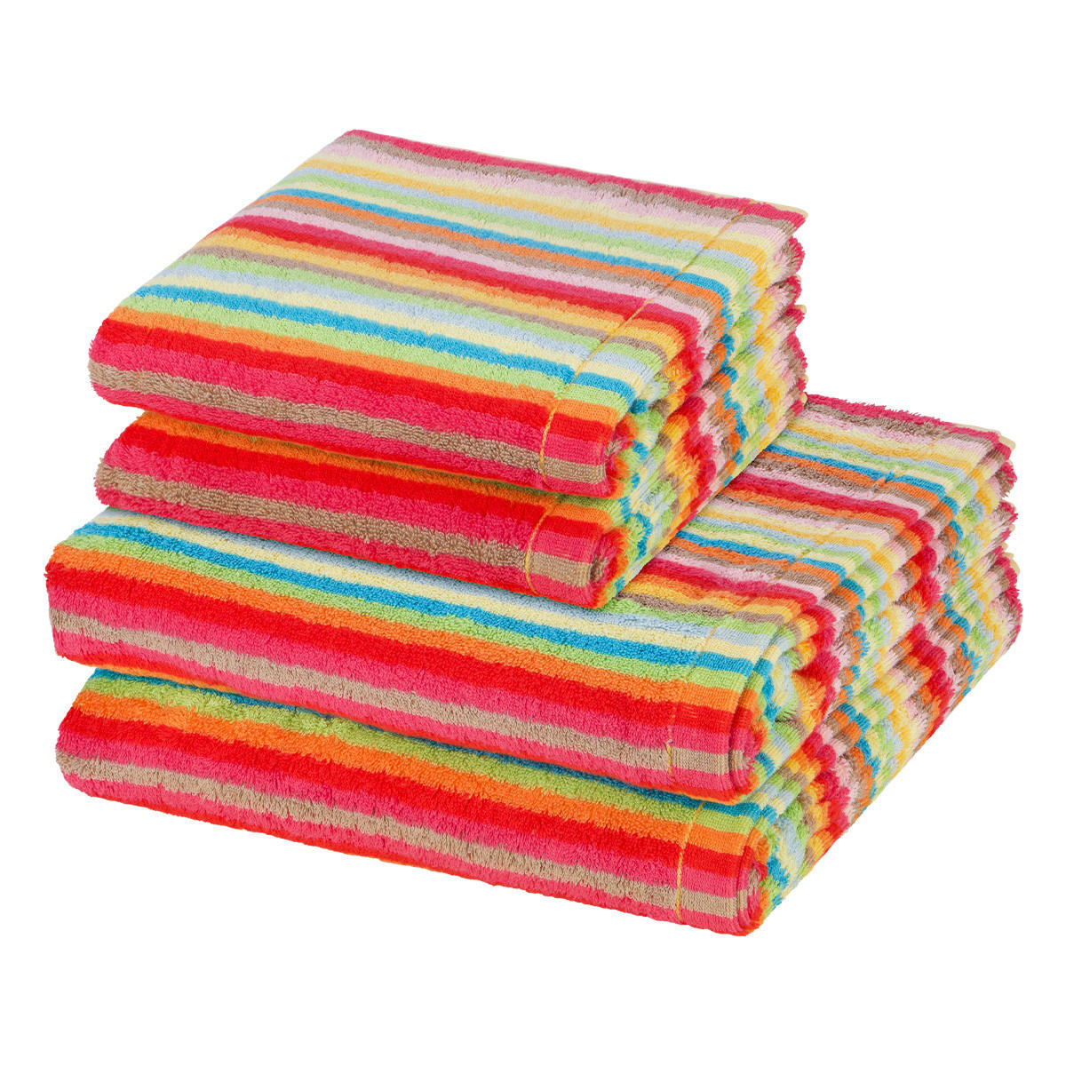 FROTTIERSET Lifestyle 4-teilig - Multicolor, Textil (50/100cm) - Cawoe
