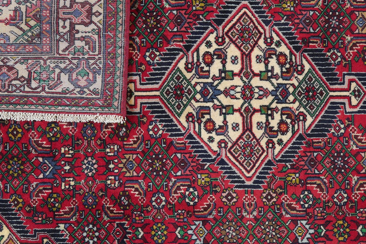 ORIENTTEPPICH handgeknüpft Assadabad Rot 192/122 cm Schurwolle - Rot, Textil (122/192cm) - Looma