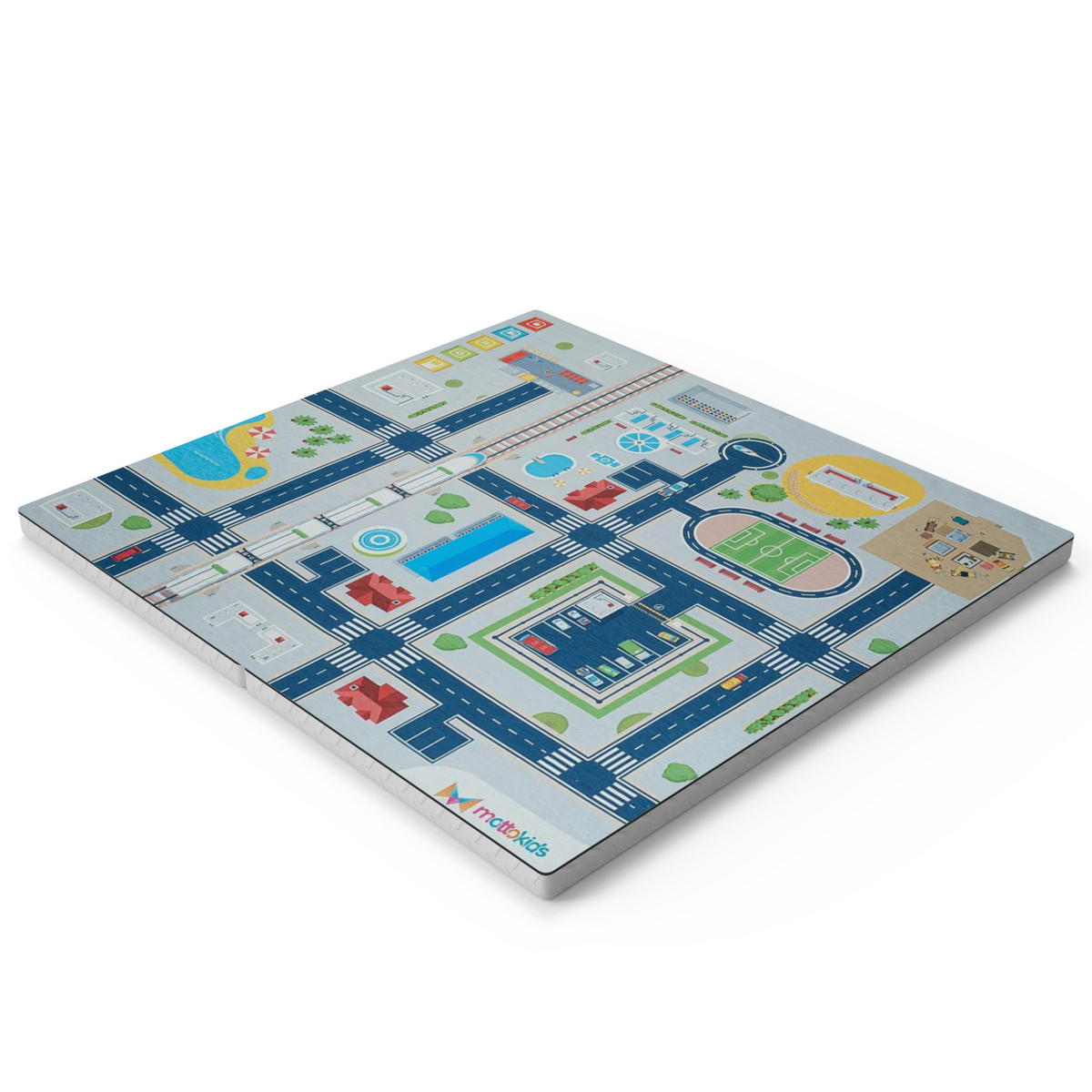 SPIELTEPPICH & Kindermatratze 2in1 Spiel und Schlafmatte Junge - Multicolor, Textil (130/140cm) - Gowoll