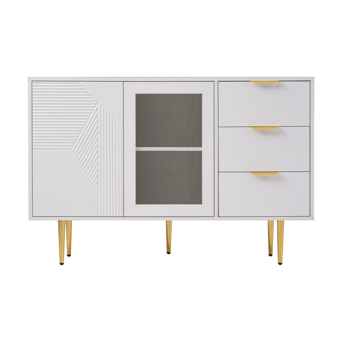 SIDEBOARD Weiß 120/38/79.5 cm - Weiß, Holzwerkstoff (120/79.5/38cm) - Urban Meuble