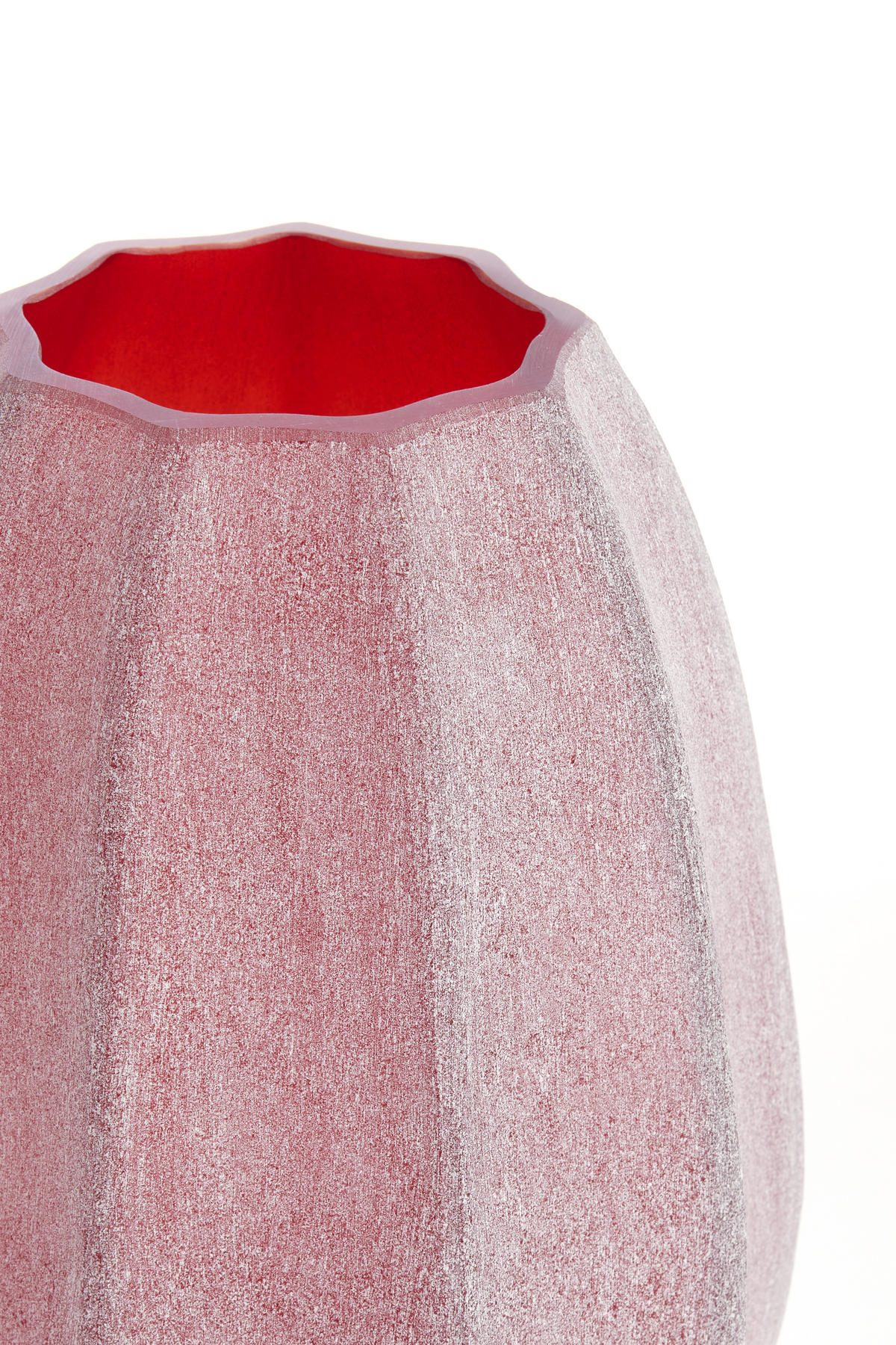 VAZE Bradley Rot 17/17/23.5 cm - Rot, Glas (23.5cm) - Light & Living