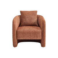 SESSEL mit gerader Rückenlehne - 1 Person - Stoff - Terracotta - - Terracotta, Textil (79/85/78cm) - Vente-Unique