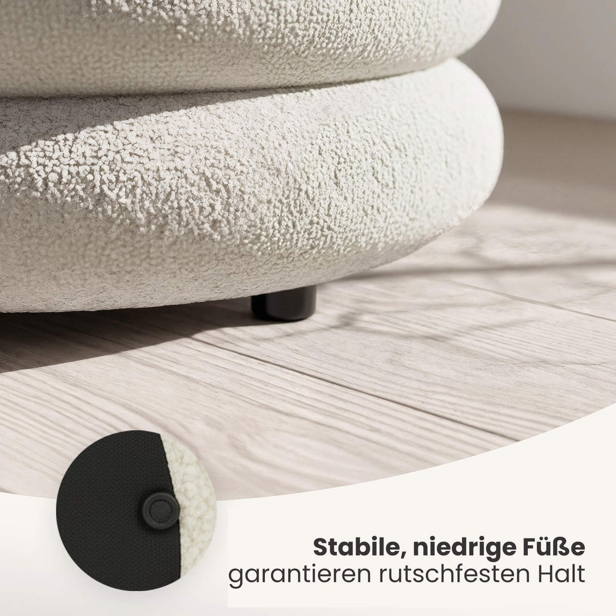 SITZBANK Nebelweiß - Weiß, Textil/Metall (100/42/42cm) - Akord