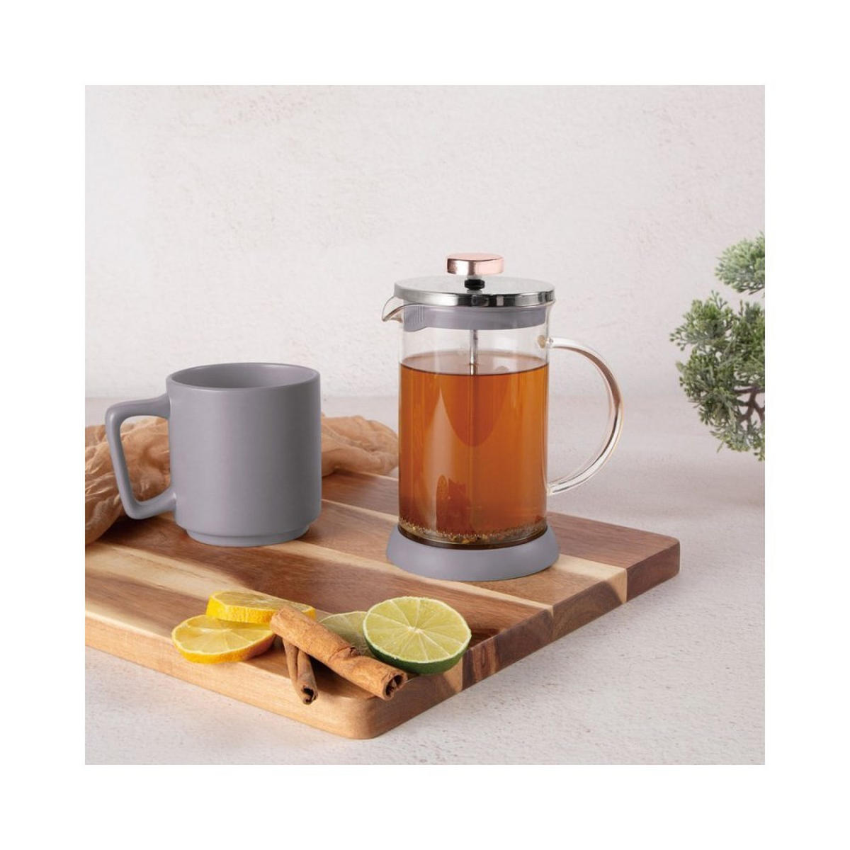 TEEKANNE Grau 9/9/20 cm BH8588 - Grau, Glas (0.6L) - Berlinger Haus