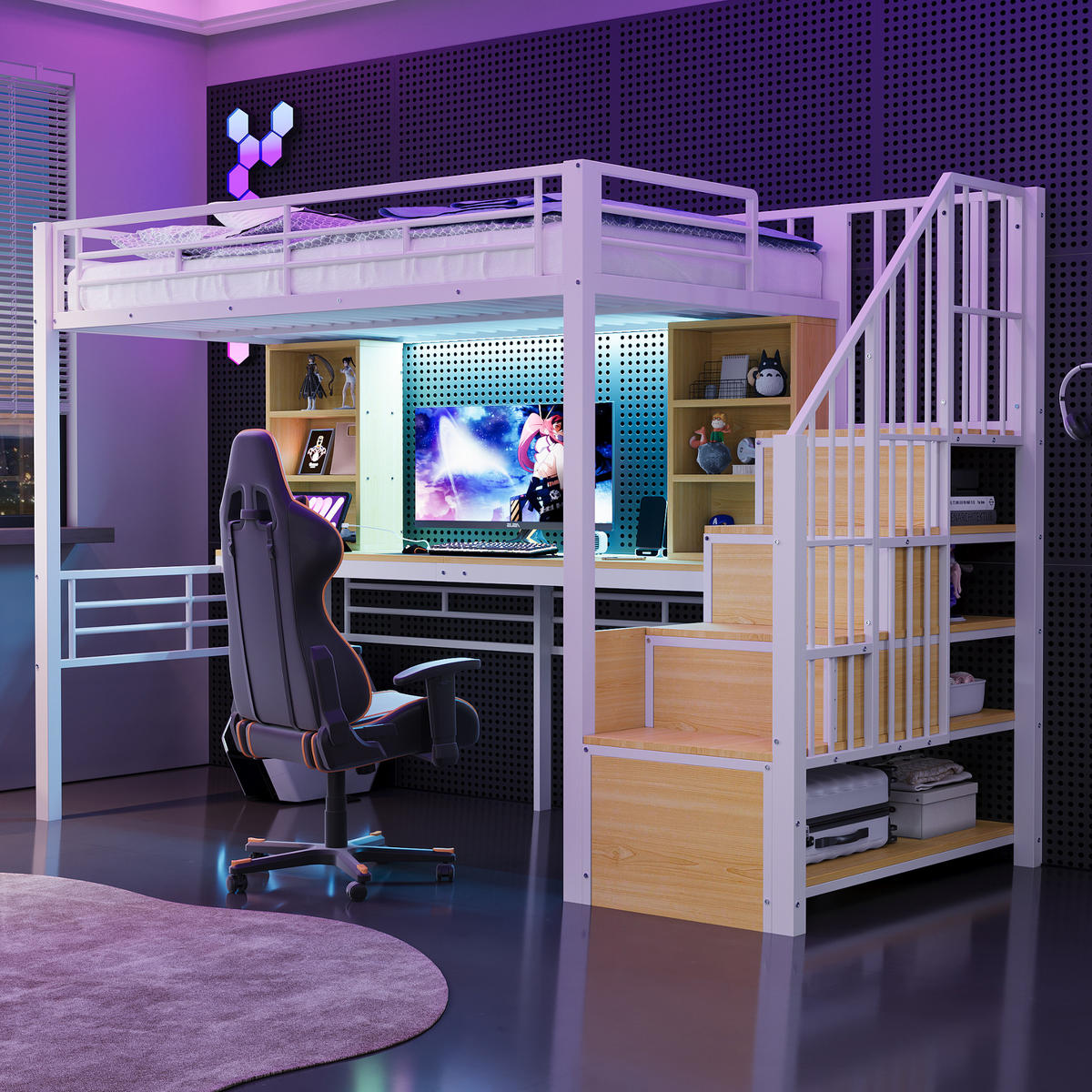 HOCHBETT Eisen 90/200 cm Weiß - Weiß, Holzwerkstoff/Metall - Raumix