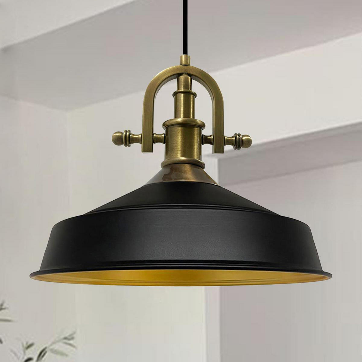 PENDELLEUCHTE Asletl-Marine - Schwarz, Metall (41/41/28cm) - Bamyum