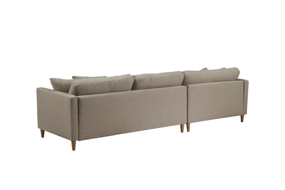 ECKSOFA Stoff sandfarben - Sandfarben, Textil (290/177cm) - ebuy24