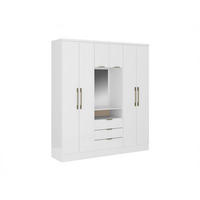 KLEIDERSCHRANK - 180 cm x 46.5 cm - holz - weiß Elorio - Weiß, Holz (180/206/46.5cm) - Vente-Unique