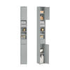 HOCHSCHRANK schmal Hellgrau - Hellgrau, Holzwerkstoff (20/180/20cm) - SoBuy