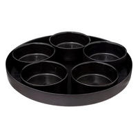 SERVIERGESCHIRR mit Tablett Astra Schwarz 34/34/5 cm - Schwarz, Glas (34/5/34cm) - Secret de Gourmet