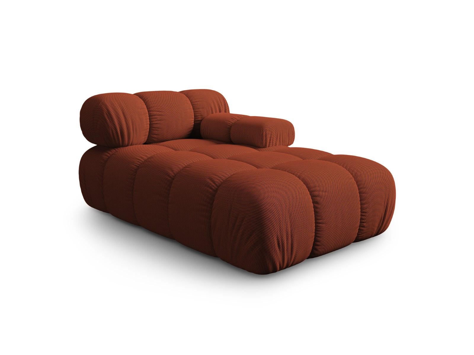 CHAISELONGUE rechts Bellis aus 3D-Stoff ziegelstein - Orange, Textil (94/70/155cm) - Micadoni