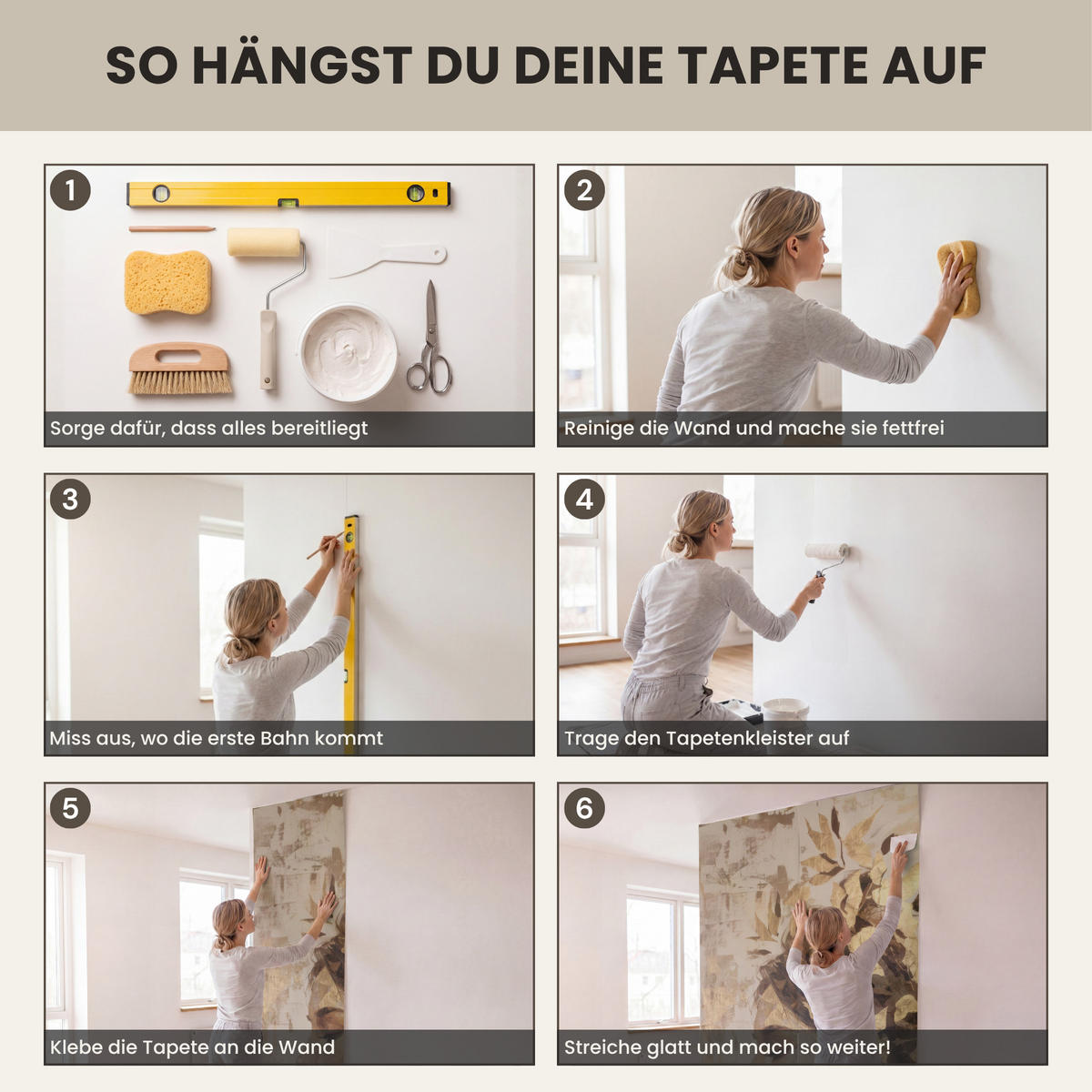 TAPETE - Frau - Gold - Abstrakt - Textur - 140x280 cm - Goldfarben, Papier (140/280cm) - OnlyWow