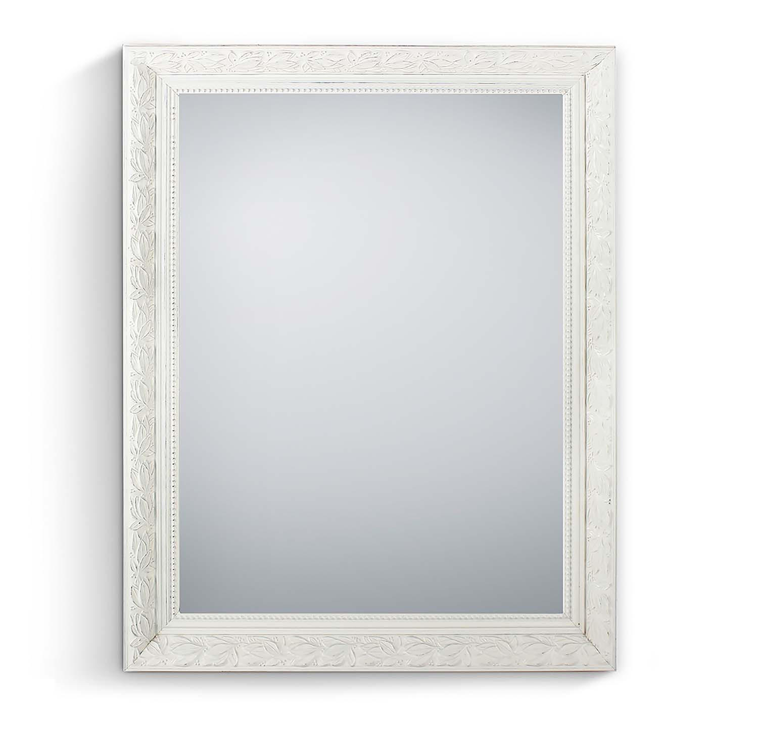 WANDSPIEGEL Tanja Weiß - 55 x 70cm - Weiß, Holz (55/70/3cm) - Niermann