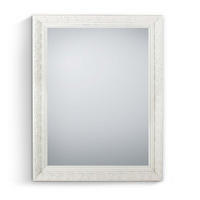 WANDSPIEGEL Tanja Weiß - 55 x 70cm - Weiß, Holz (55/70/3cm) - Niermann