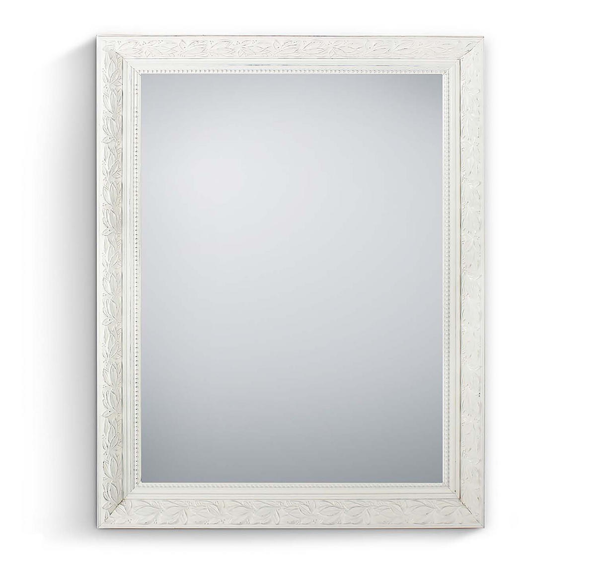 WANDSPIEGEL Tanja Weiß - 55 x 70cm - Weiß, Holz (55/70/3cm) - Niermann