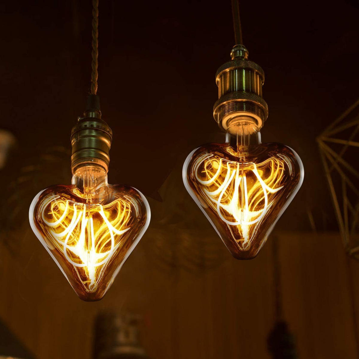 LED-LEUCHTMITTEL Aue II 15/11.5/6cm - Braun, Glas (11.5/6cm) - Nettlife