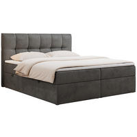BOXBETT RICO 200/200 Dunkelgrau Velvet - H3 - Dunkelgrau, Holz/Textil (200/200cm) - MKS
