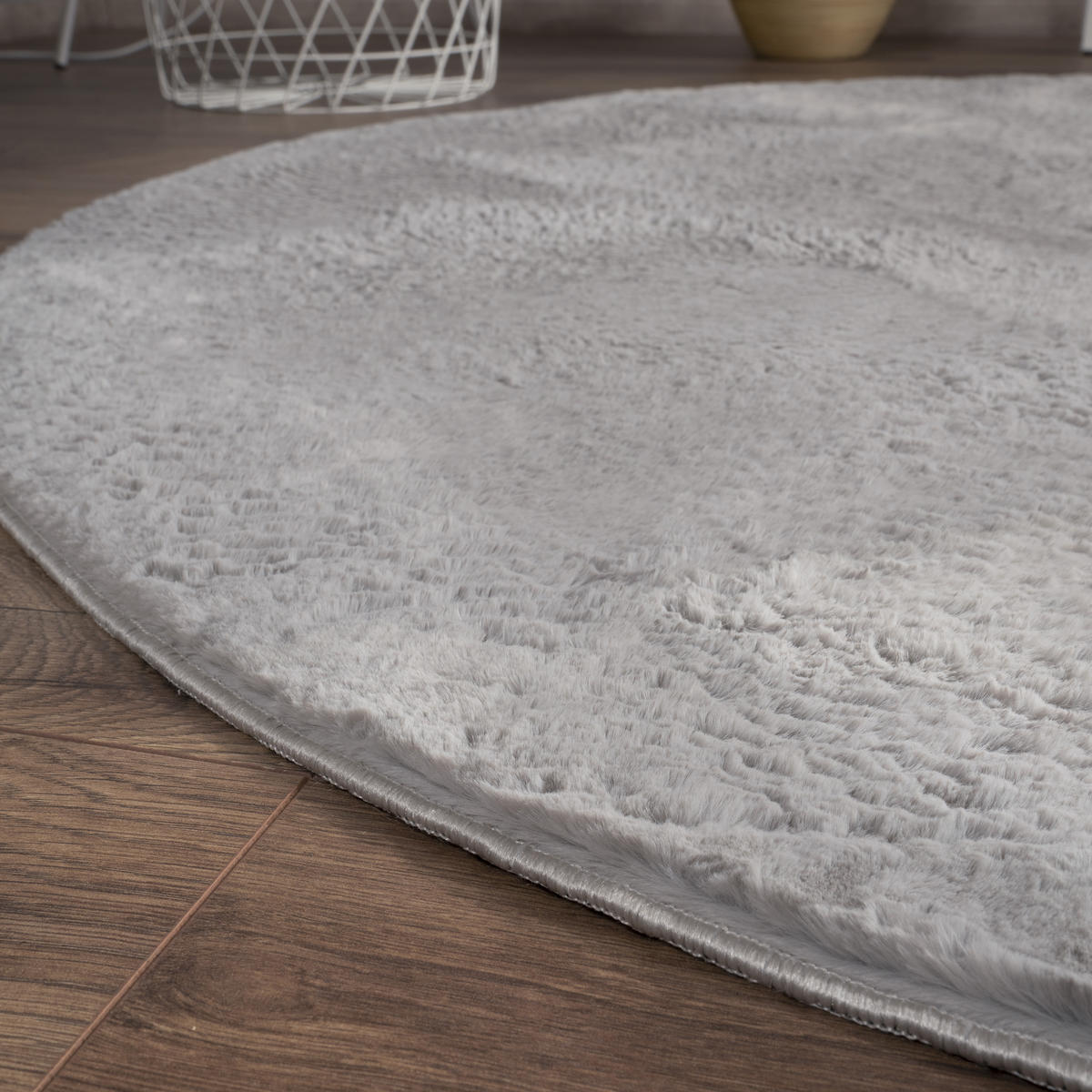 HOCHFLORTEPPICH 200/200 cm Soft 380 - Grau, Textil (200/200cm) - Paco Home