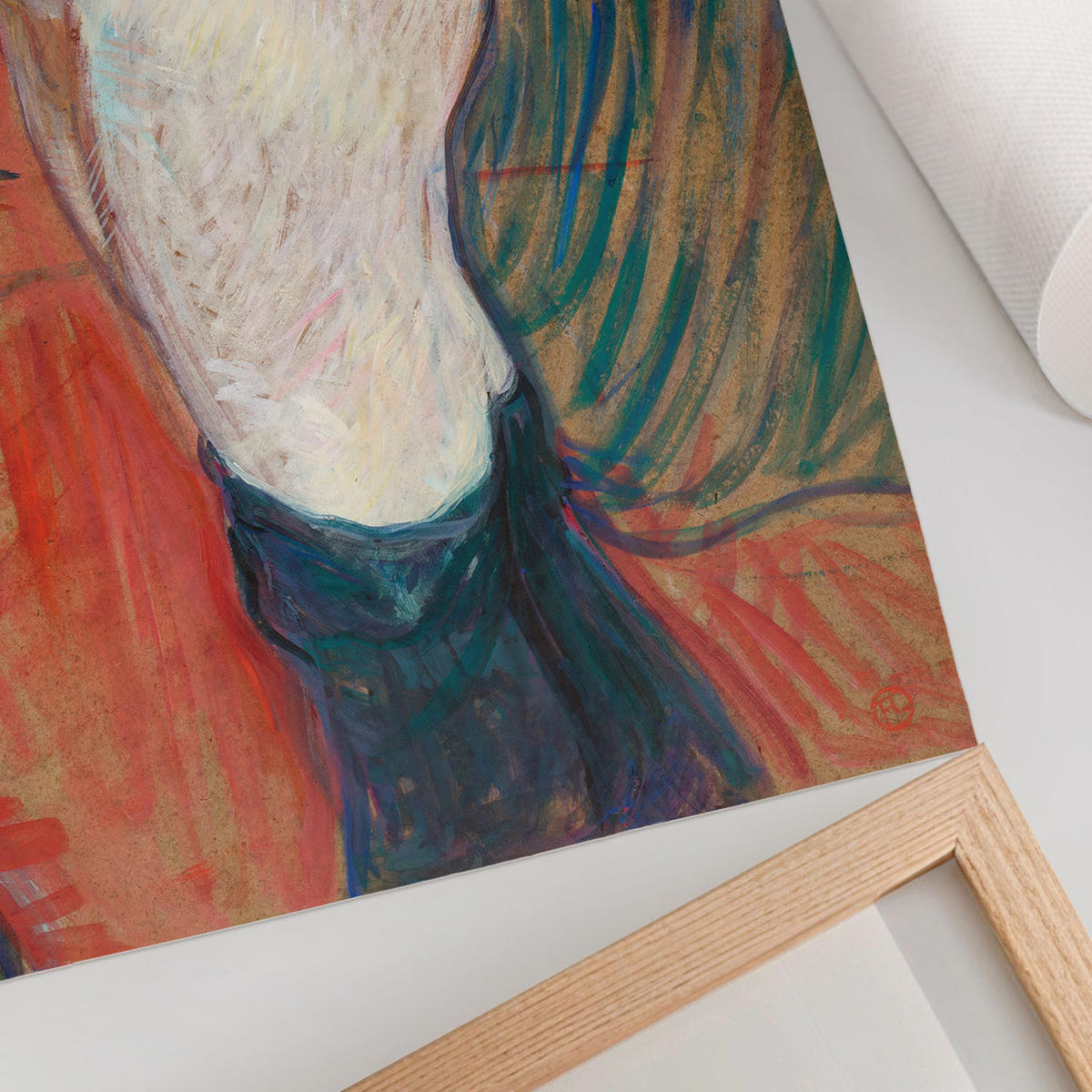 POSTER - 42x59 cm - Henri de Toulouse-Lautrec - Rue des Moulins - Rot, Textil (42/59/0.1cm) - TULUP