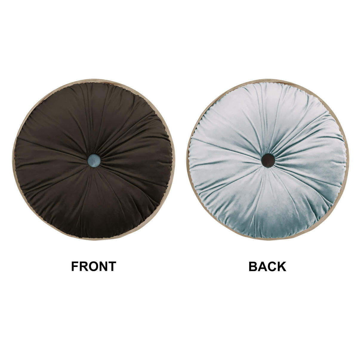 ZIERKISSEN Samt Braun - Braun, Textil (38/38cm) - Vercart