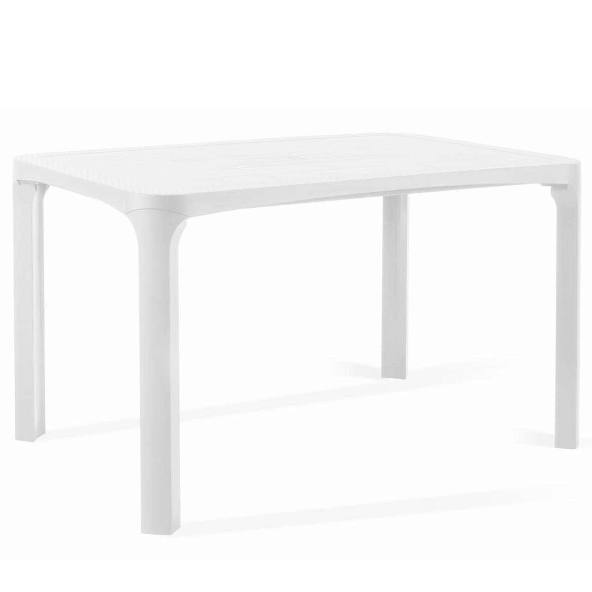 GARTENTISCH LEOPSI, Weiß - Weiß, Kunststoff (80/120/72cm) - KONSIMO®