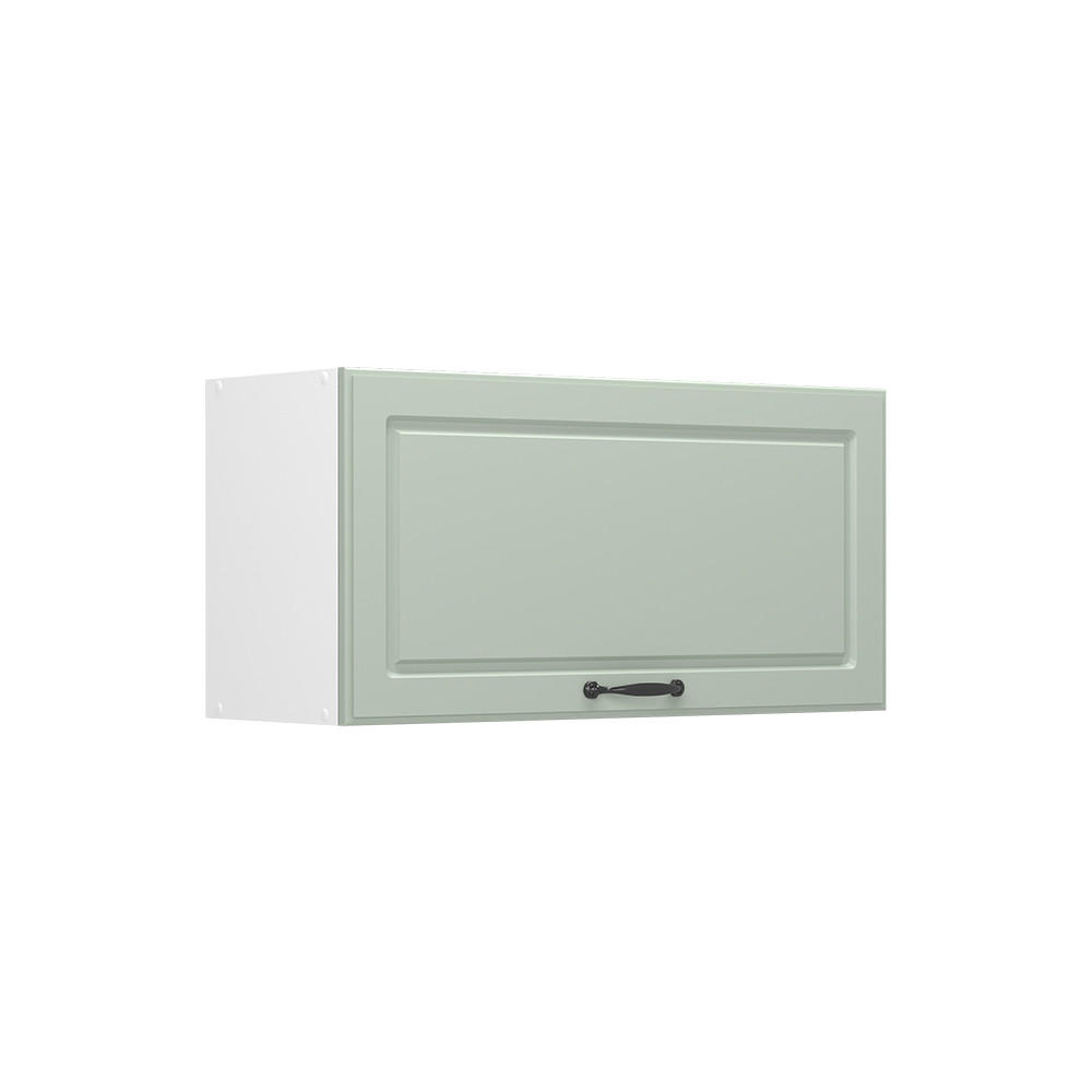 HÄNGESCHRANK R-Line, Mint Landhaus/Weiß, 80 cm Flach - Weiß/Mintgrün, Holzwerkstoff (80/40/31cm) - Vicco