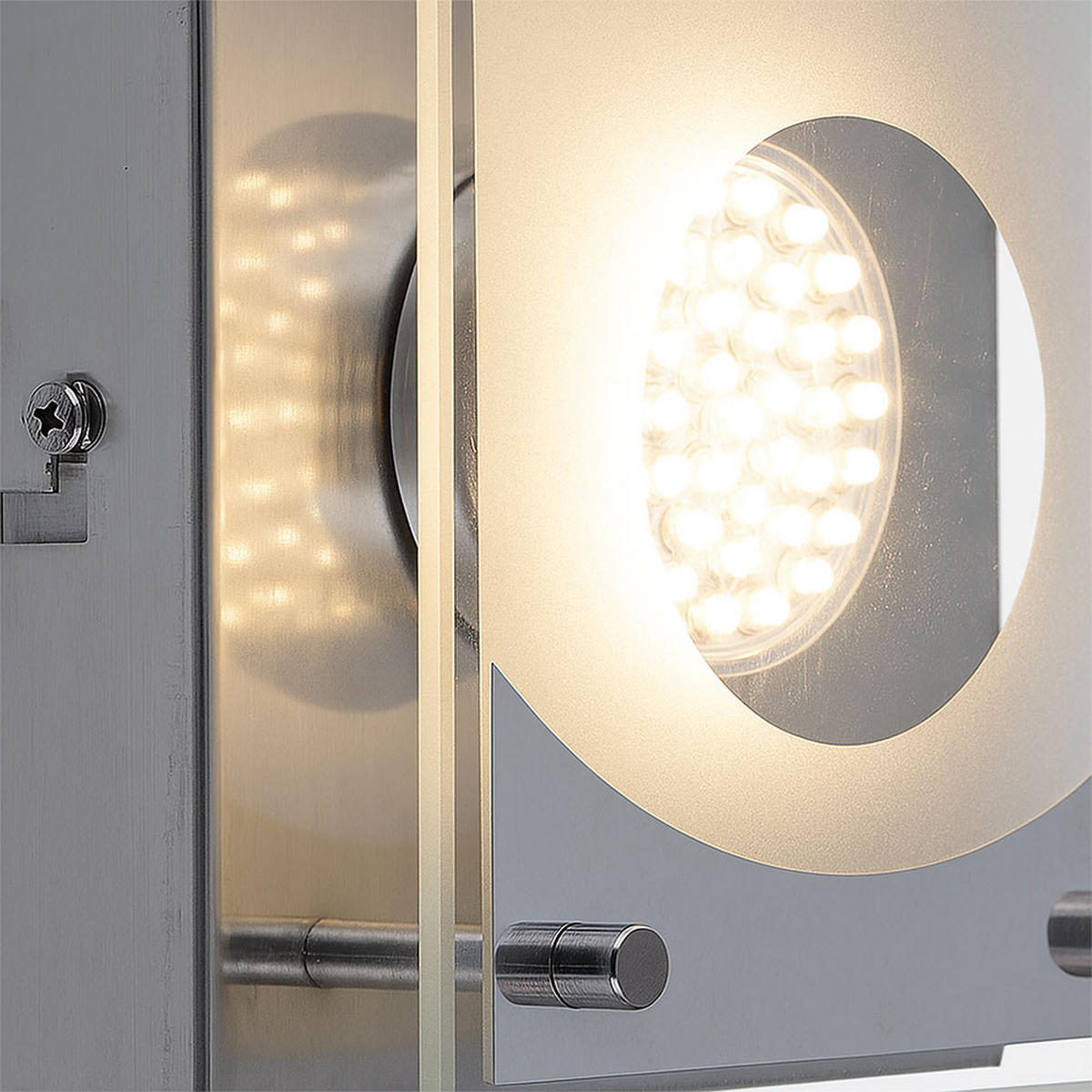 LED WANDLEUCHTE FRISCO Chrom Stahl Klar - Klar, Glas (26/10/6.6cm) - Esto