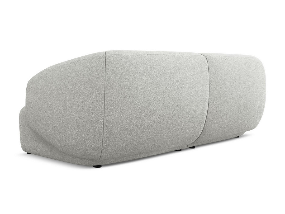 4-SITZER-SOFA Bouclé Stoff Grau - Hellgrau/Schwarz, Kunststoff/Textil (232/81/98cm) - Makamii