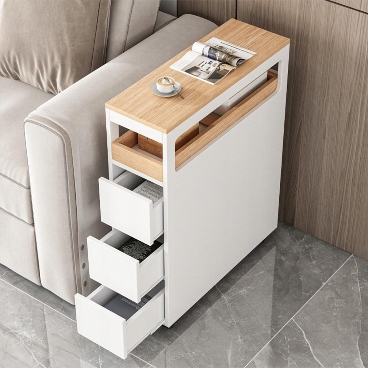 SCHRANK, weiß 65/82/23cm - Weiß, Holzwerkstoff (65/82/23cm)