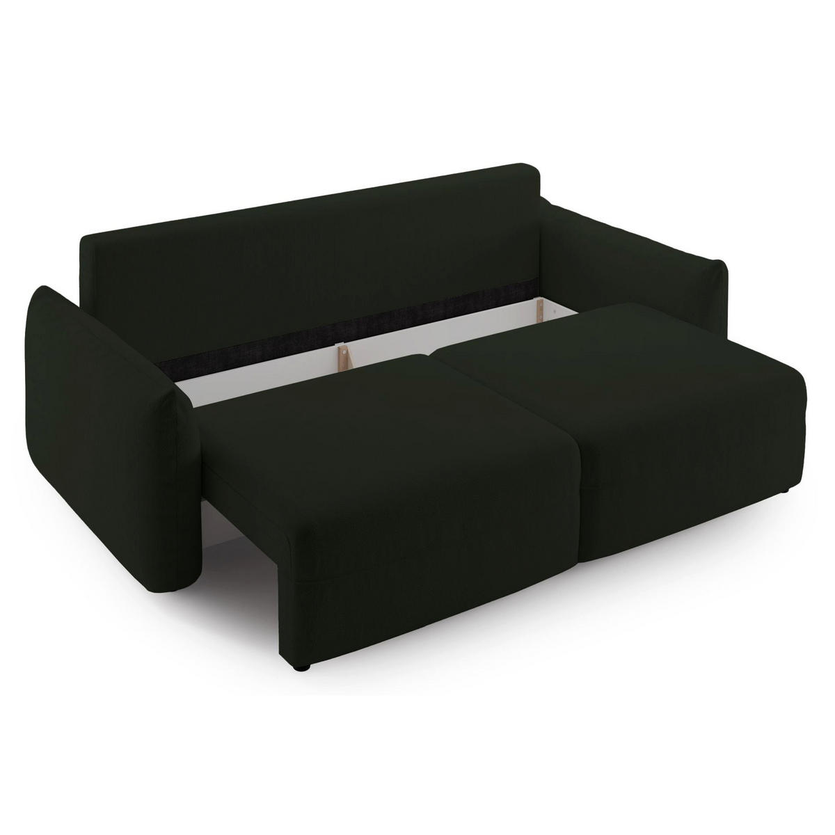 SCHLAFSOFA Theolla Grün - Schwarz/Grün, Textil/Metall (248/97/111cm) - Selsey