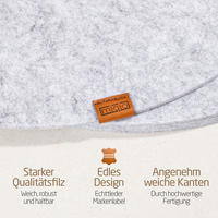 TISCHSETS Glasuntersetzer 12er-Set - Hellgrau, Textil (37cm) - Miqio Design