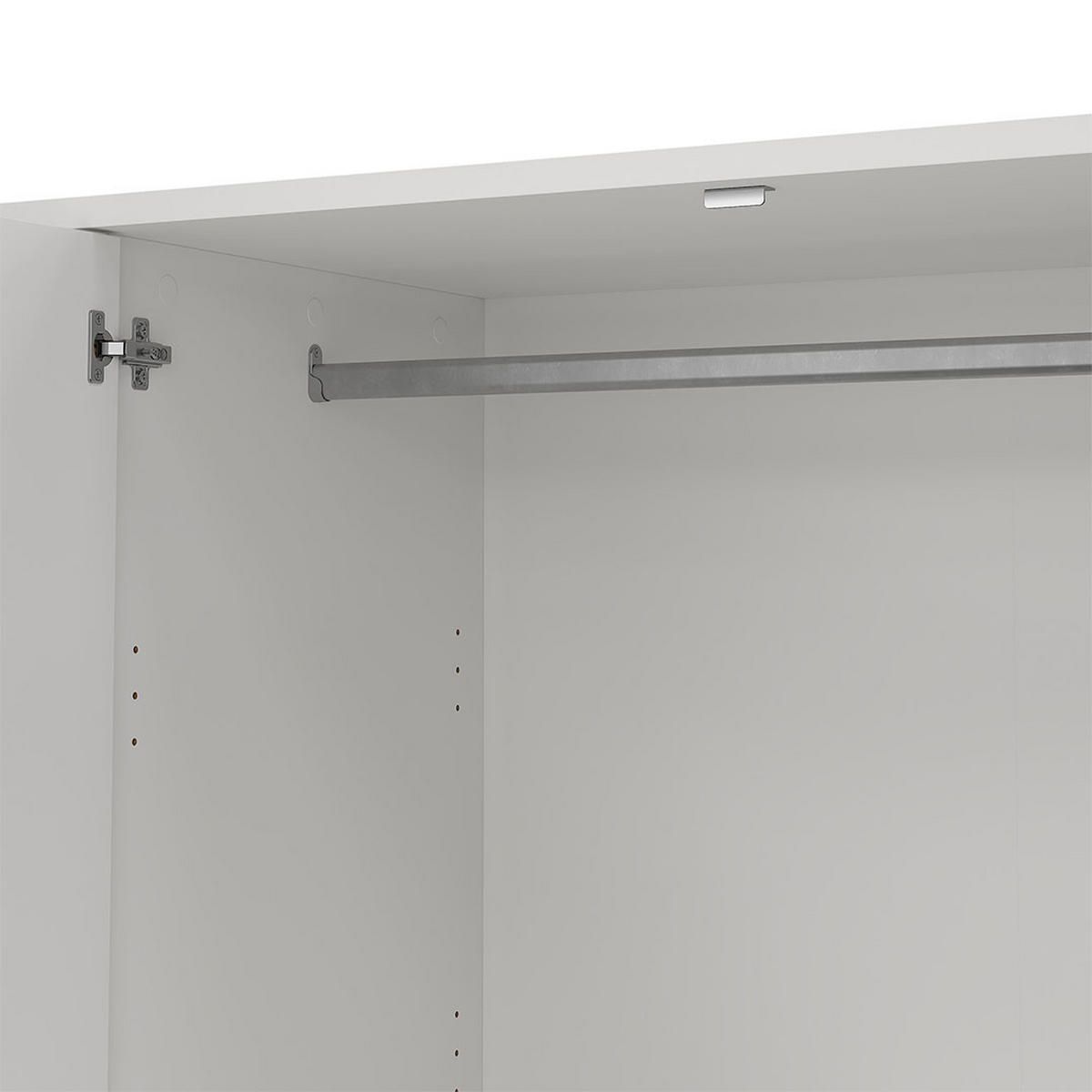 KLEIDERSCHRANK, Next, Weiß, Holzwerkstoff, 197 x 58 x 203 cm - Weiß, Holzwerkstoff (197/203/58cm) - ebuy24