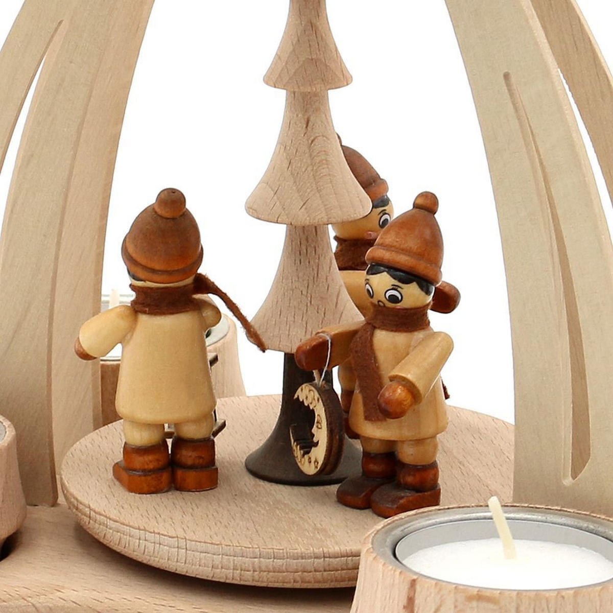 TISCH-PYRAMIDE Laternenkinder 14/18/24 cm - Multicolor, Holz (0.1/24/0.1cm) - Dekoteam24