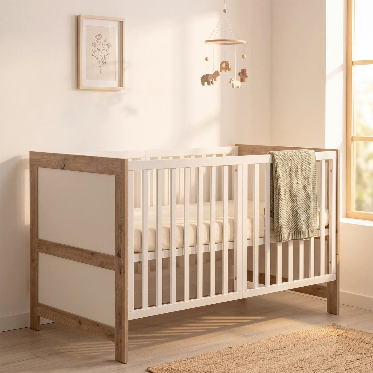BABYBETT Malo 70 x 140 cm - Weiß, Holzwerkstoff (70/140cm) - Roba