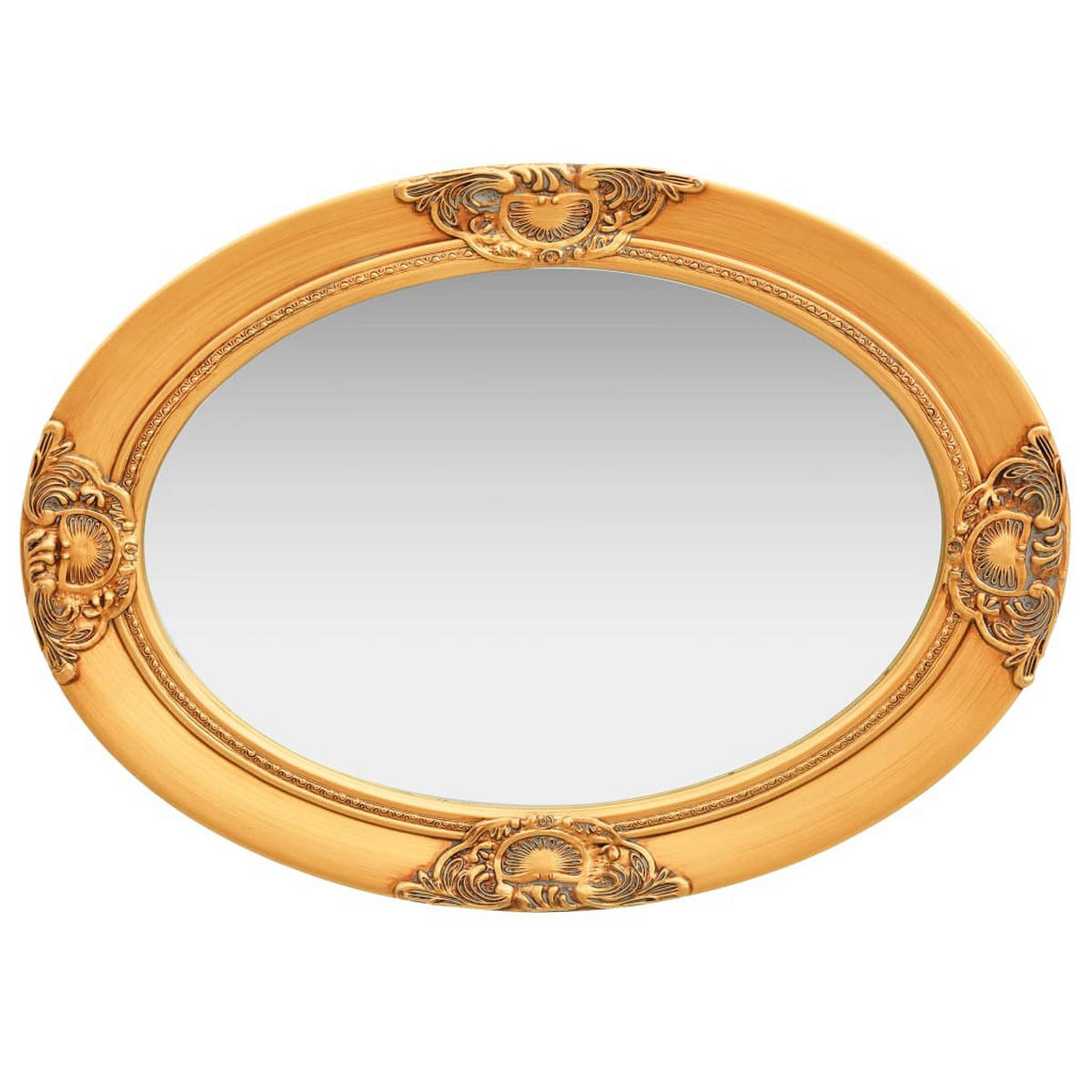 WANDSPIEGEL im Barock-Stil 50 x 70 cm Golden - Goldfarben, Holz (50/50/70cm) - furnicato