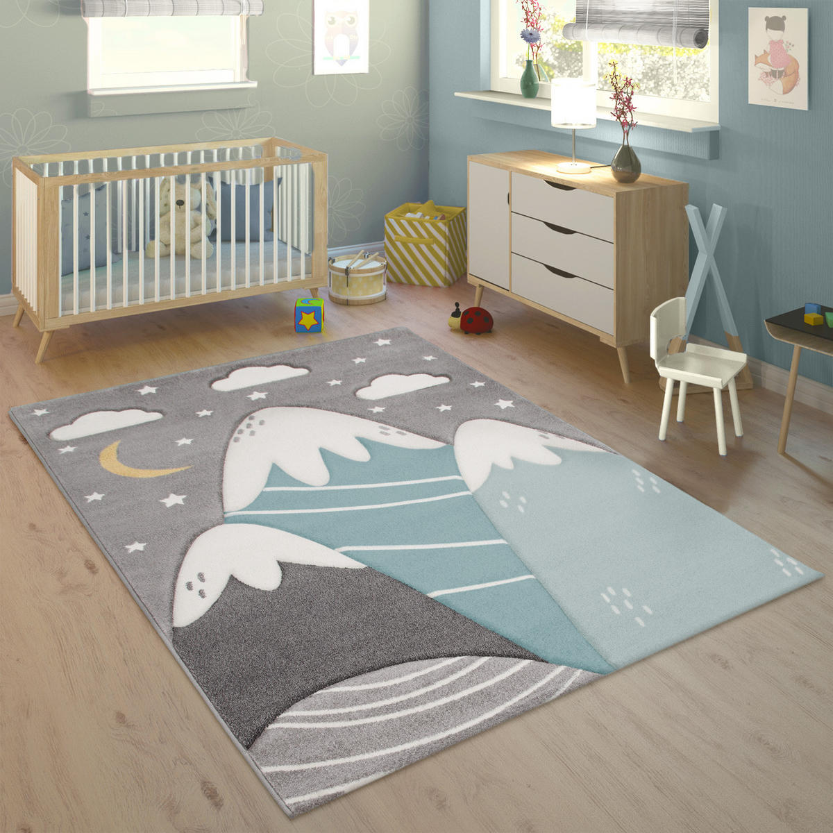 KINDERTEPPICH 240/340 cm Cosmo 707 - Blaugrau, Textil (240/340cm) - Paco Home