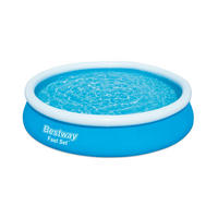 POOL Luke rund Blau 76x366x366cm - Blau, Kunststoff (366/76/366cm) - DELUKE