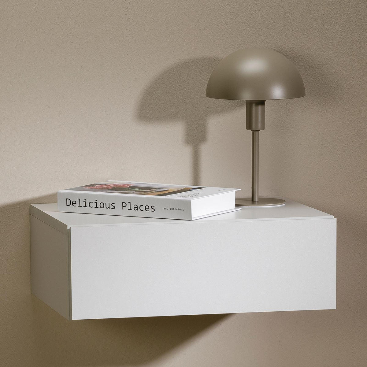 NACHTTISCH ANNE hängend - Hellgrau, Holzwerkstoff (42/14/30cm) - CARO-Möbel