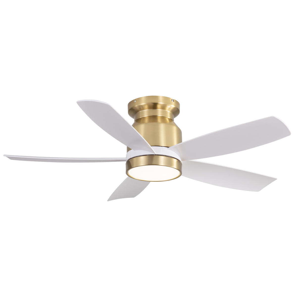 DECKENVENTILATOR 106cm Flachmontage 5 ABS Flügel DC Motor Timer - Weiß, Kunststoff (106.68/106.68/23.11cm) - CASIVA
