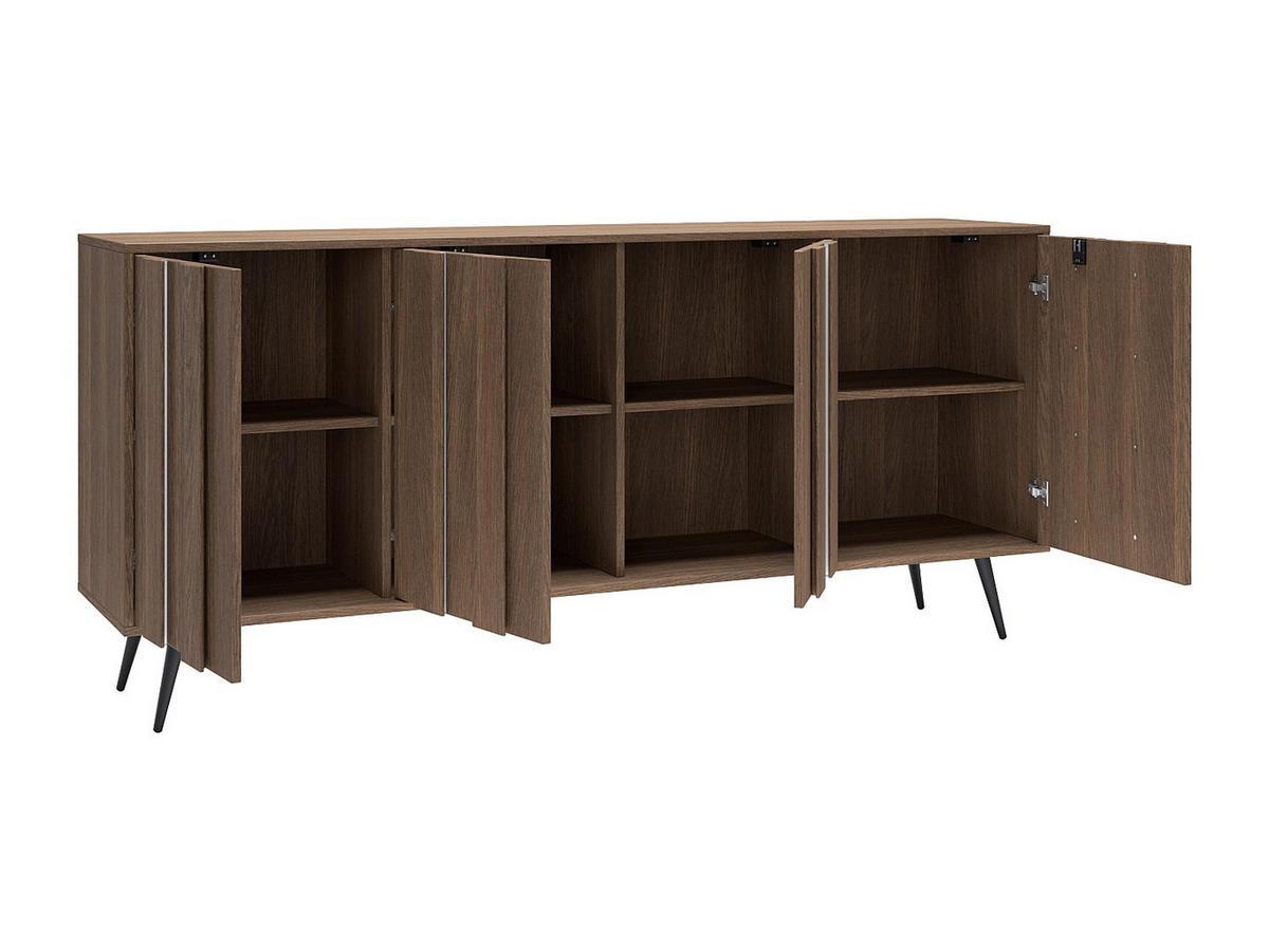 SIDEBOARD - 183.3 cm x 40 cm - holz - naturfarben dunkel Kalsiya - Naturfarben, Holz (183.3/82.6/40cm) - Vente-Unique