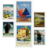 POSTER Set Mit 6 Mittelmeerländer Größe A3 & A4 Weißer Rahmen - Weiß, Papier (29.7/1cm) - Nacnic