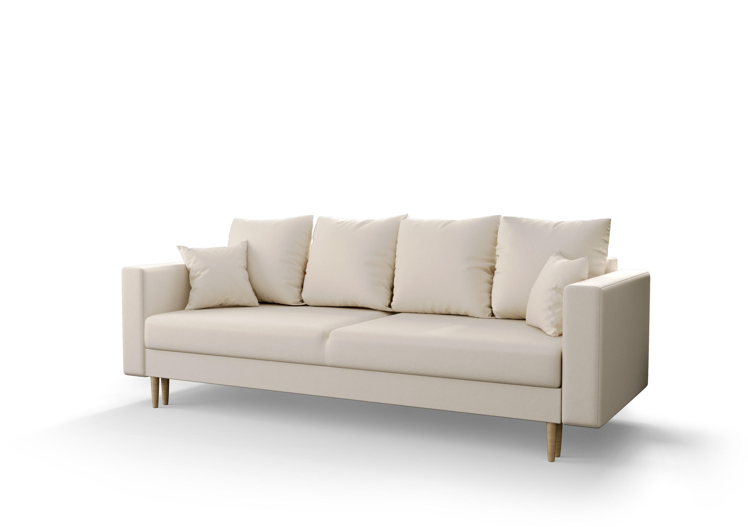 SOFA KRISTI mit Schlaffunktion ITAKA 16 Sofa mit Stauraum - Creme, Textil (90/87/230cm) - Bedante