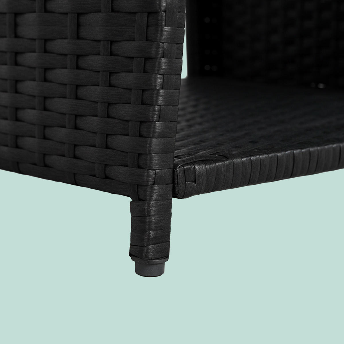 BALKONTISCH - Schwarz, Kunststoff/Metall (45/45/40cm) - Relaxdays